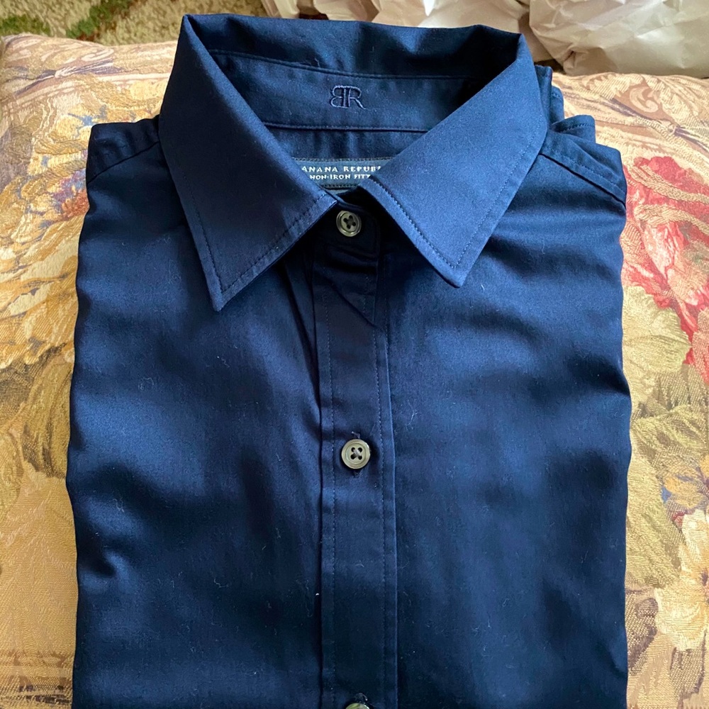 Button up shirt - dark blue color